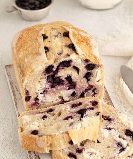 sourdough blueberry and cream cheese bread