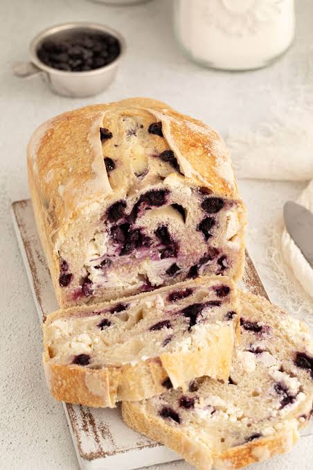 sourdough blueberry and cream cheese bread