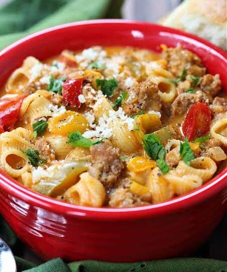 Creamy Sausage and Pepper Soup