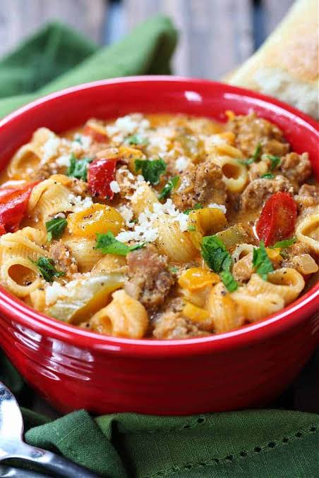 Creamy Sausage and Pepper Soup